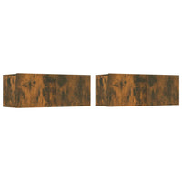 Set di Mobili Porta TV 5 pz Rovere Fumo in Legno Multistrato cod mxl 20109