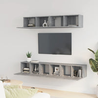 Set di Mobili Porta TV 5 pz Grigio Sonoma in Legno Multistrato 3114428