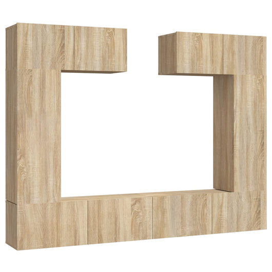 Set di Mobili Porta TV 6 pz Rovere Sonoma in Legno Multistrato 3114464