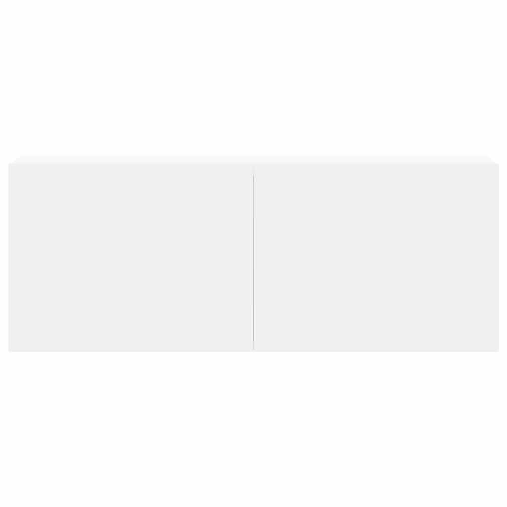 Set Mobili Porta TV 3 pz-Set di 3 Credenza per TV Bianco in Legno Multistrato 137734