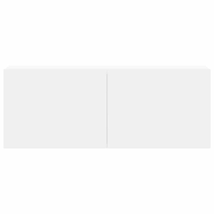 Set Mobili Porta TV 3 pz-Set di 3 Credenza per TV Bianco in Legno Multistrato 137734