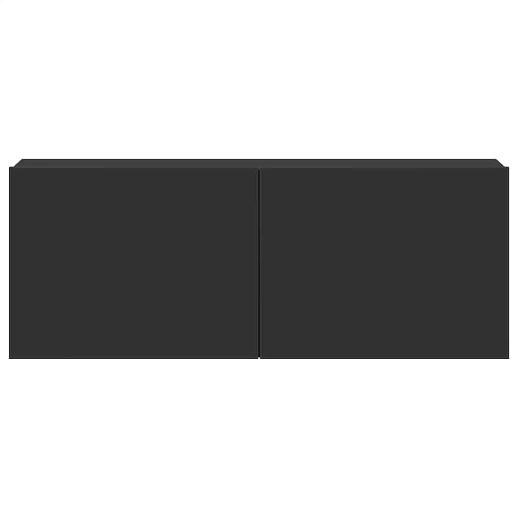 Set Mobili Porta TV 3 pz-Credenza TV-Console TV Nero in Legno Multistrato