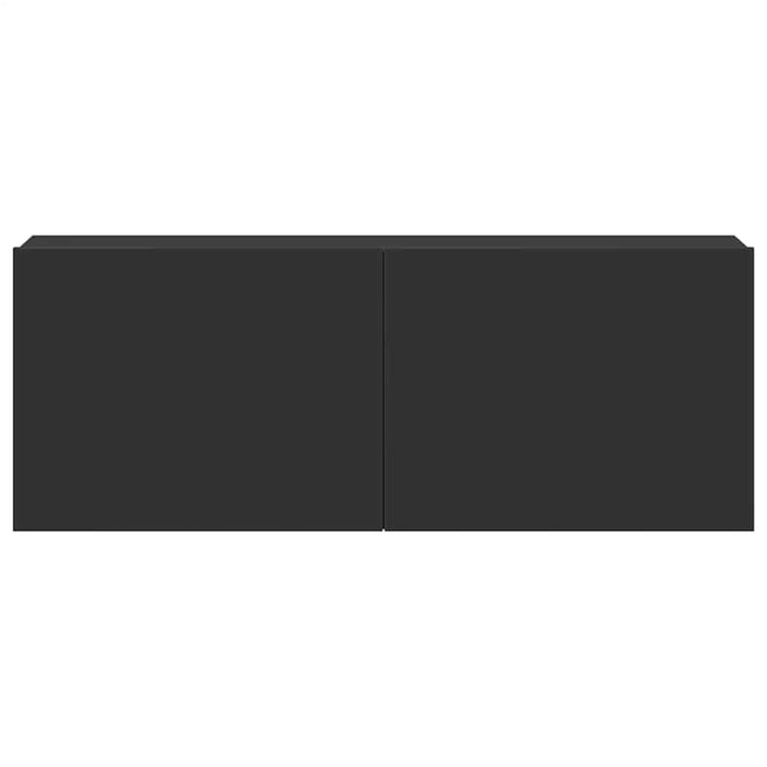 Set Mobili Porta TV 3 pz-Credenza TV-Console TV Nero in Legno Multistrato