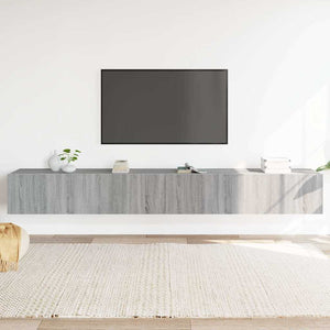 Set Mobili Porta TV 3 pz-Set di 3 Credenza per TV Grigio Sonoma in Legno Multistrato 427312