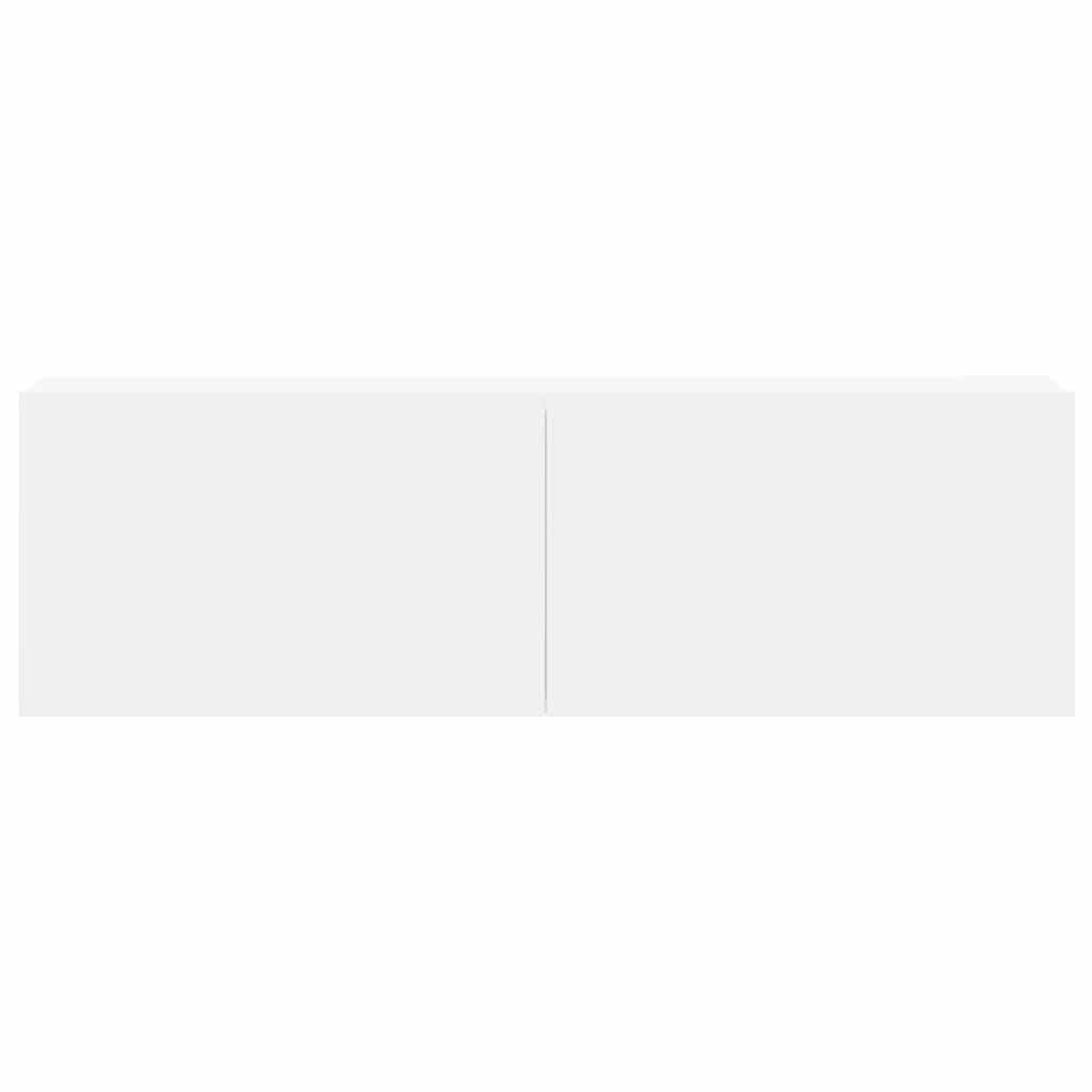 Set Mobili Porta TV 3 pz-Set di 3 Credenza per TV Bianco in Legno Multistrato 712696