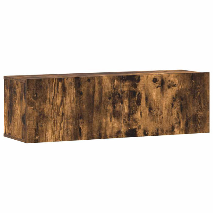 Set Mobili Porta TV 3 pz-Set di 3 Credenza per TV Rovere Fumo in Legno Multistrato 305024