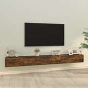 Set Mobili Porta TV 3 pz Rovere Fumo in Legno Multistrato cod mxl 10147