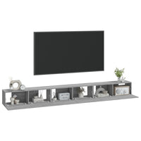 Set Mobili Porta TV 3 pz-Set di 3 Credenza per TV Grigio Sonoma in Legno Multistrato 366413