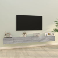 Set Mobili Porta TV 3 pz Grigio Sonoma in Legno Multistrato 3114484
