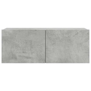 vidaXL Set di Mobili Porta TV 7 pz Grigio Cemento in Legno Multistrato