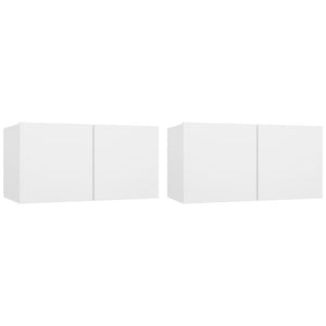 Set di Mobili Porta TV 4 pz Bianco in Legno Multistrato 3114526