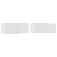 Set di Mobili Porta TV 4 pz Bianco in Legno Multistrato cod mxl 58748