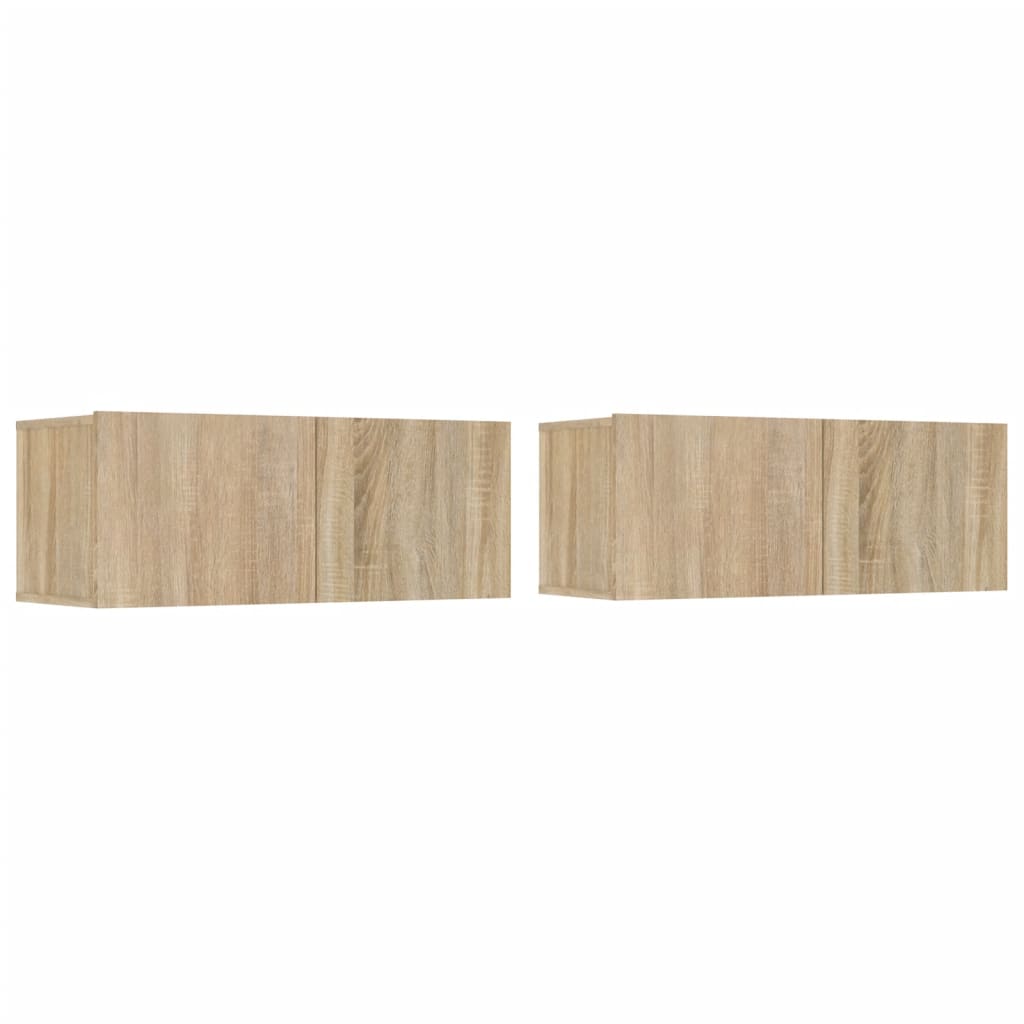 Set di Mobili Porta TV 4 pz Rovere Sonoma in Legno Multistrato 3114536