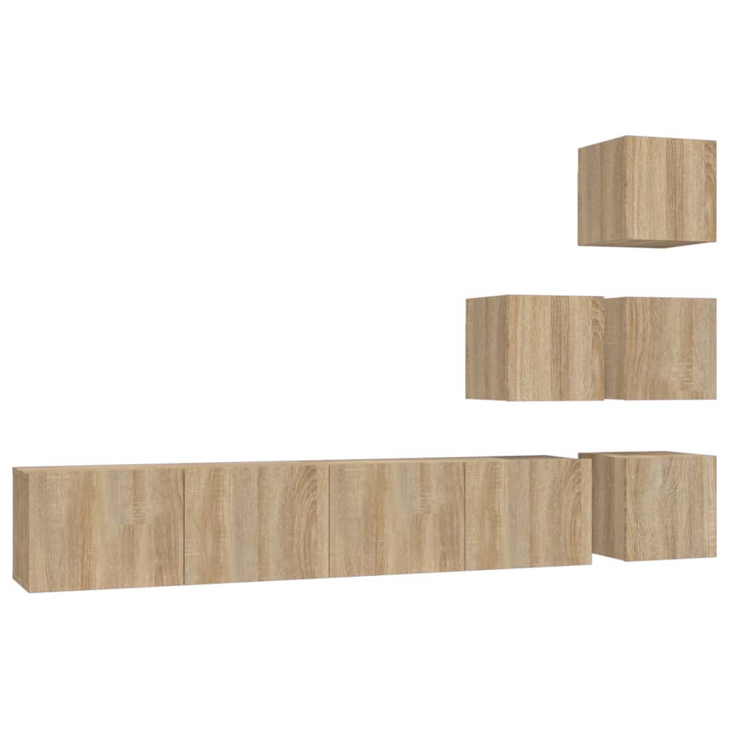 Mobile Porta TV a Parete-Mobile per TV-Credenza TV Rovere Sonoma in Legno Multistrato 960277