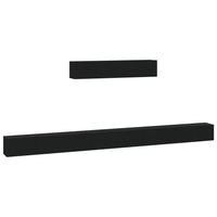 Set Mobili Porta TV 6 pz Nero in Legno Multistrato 3114607