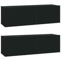 Set Mobili Porta TV 6 pz Nero in Legno Multistrato 3114607