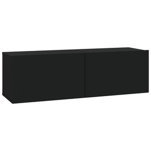 Set Mobili Porta TV 6 pz Nero in Legno Multistrato 3114607