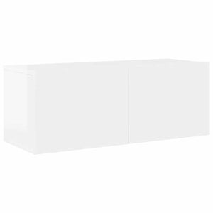 Set di Mobili Porta TV 4 pz Bianco Lucido in Legno Multistrato 3114642