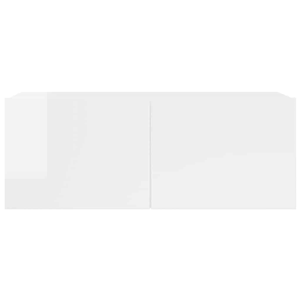 Set di Mobili Porta TV 4 pz Bianco Lucido in Legno Multistrato 3114642