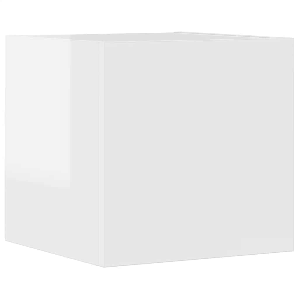 Set di Mobili Porta TV 4 pz Bianco Lucido in Legno Multistrato 3114642