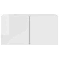 Set di Mobili Porta TV 4 pz Bianco Lucido in Legno Multistrato 3114642