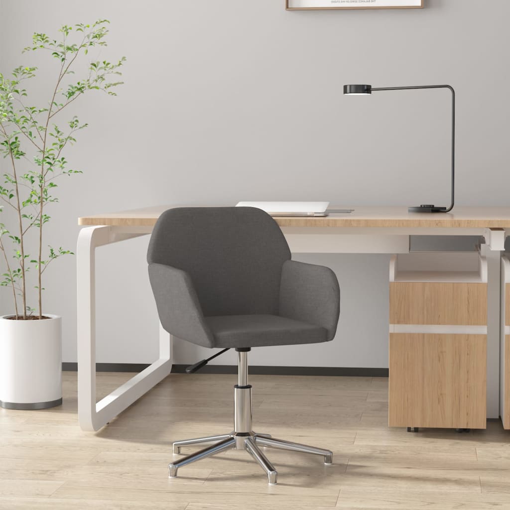 Sedia da Ufficio Girevole Grigio Chiaro in Tessuto cod mxl 18393