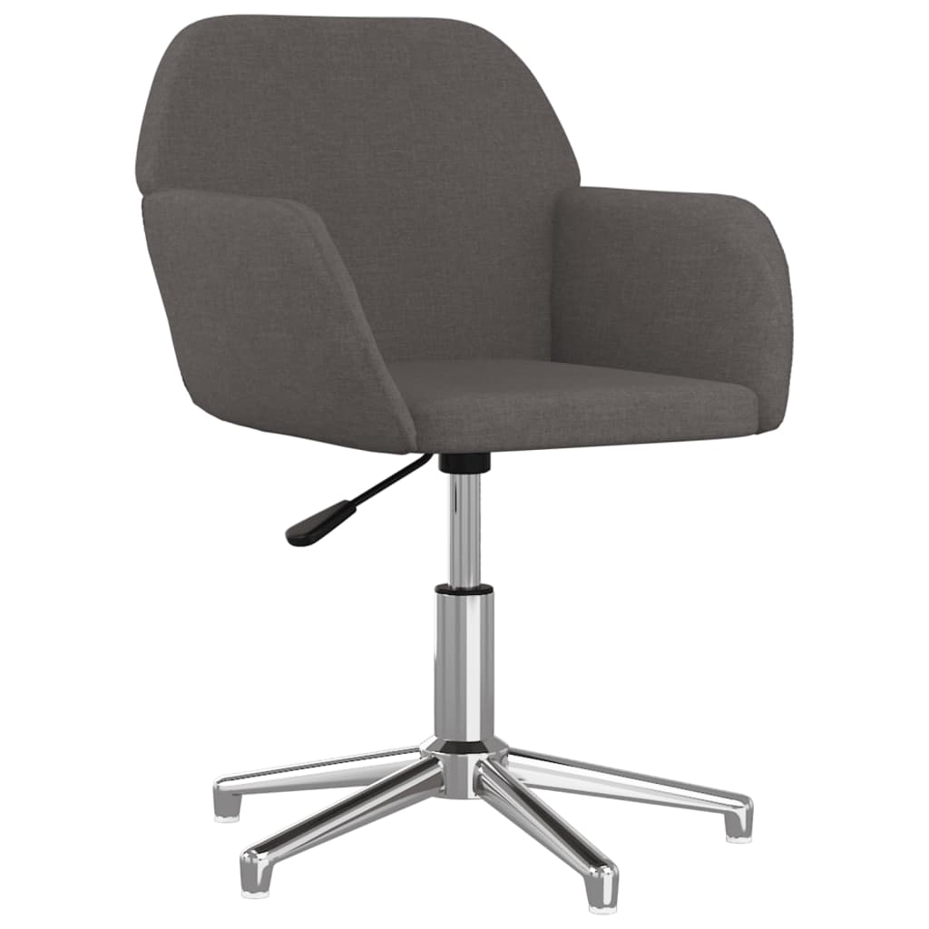 Sedia da Ufficio Girevole Grigio Scuro in Tessuto 344713
