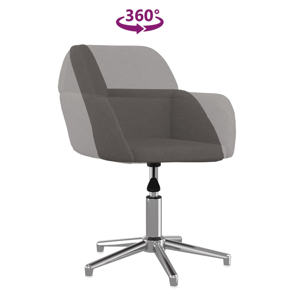 Sedia da Ufficio Girevole Grigio Scuro in Tessuto cod mxl 17116
