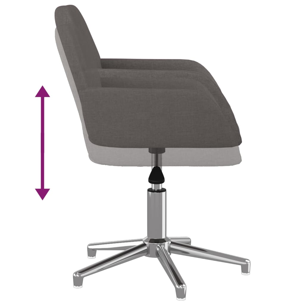 Sedia da Ufficio Girevole Grigio Scuro in Tessuto cod mxl 17116