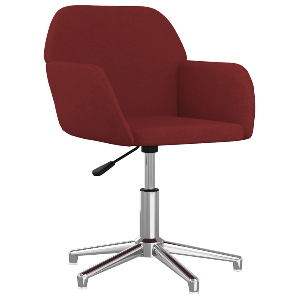 Sedia da Ufficio Girevole Rosso Vino in Tessuto 344715