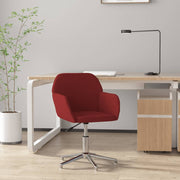 Sedia da Ufficio Girevole Rosso Vino in Tessuto 344715