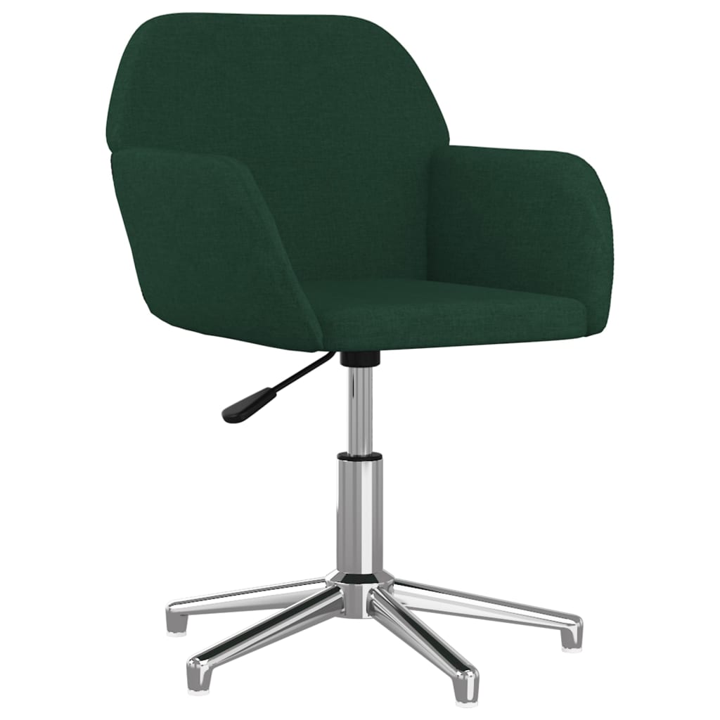 Sedia da Ufficio Girevole Verde Scuro in Tessuto 344717