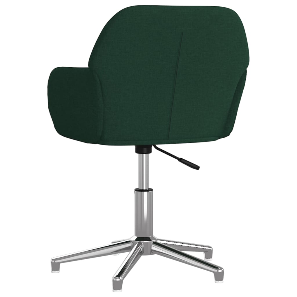 Sedia da Ufficio Girevole Verde Scuro in Tessuto 344717