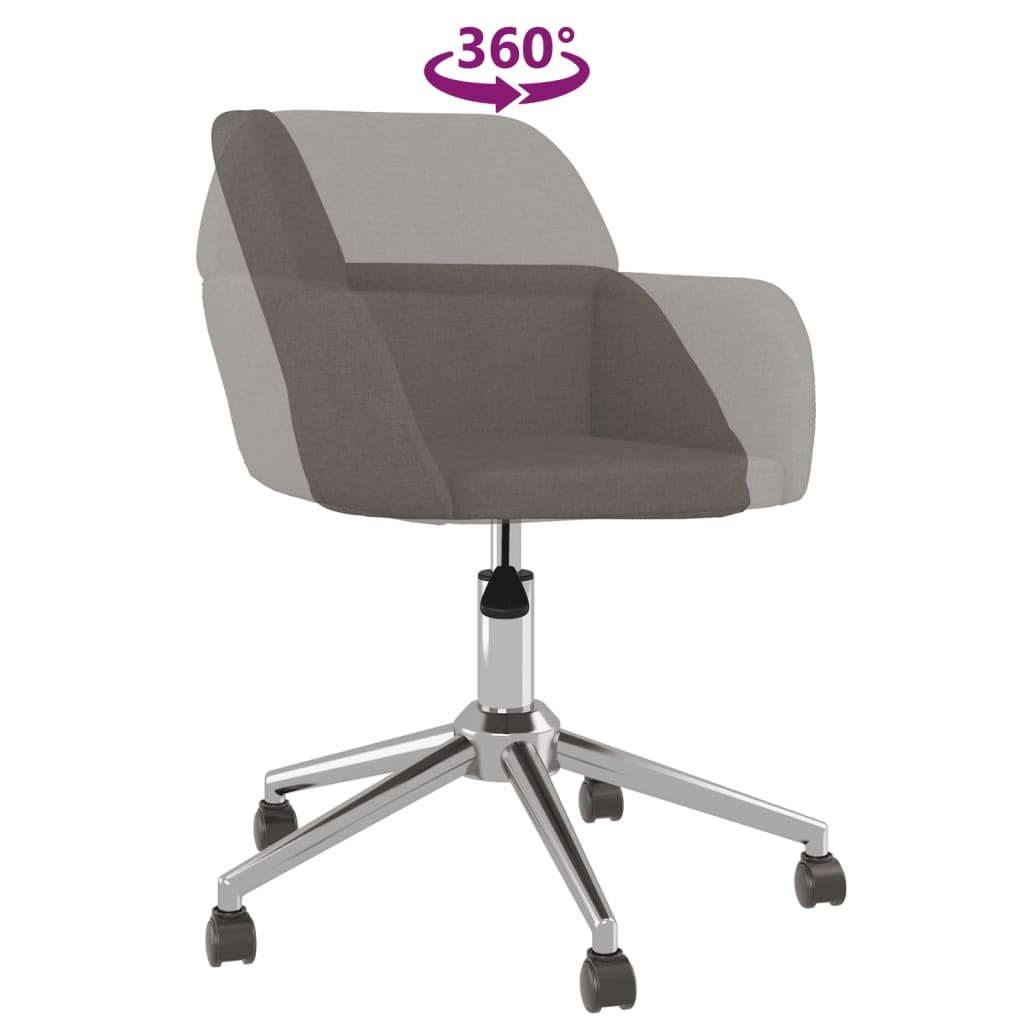 Sedia da Ufficio Girevole Grigio Scuro in Tessuto cod mxl 27341