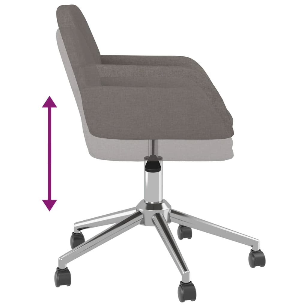 Sedia da Ufficio Girevole Grigio Scuro in Tessuto cod mxl 27341