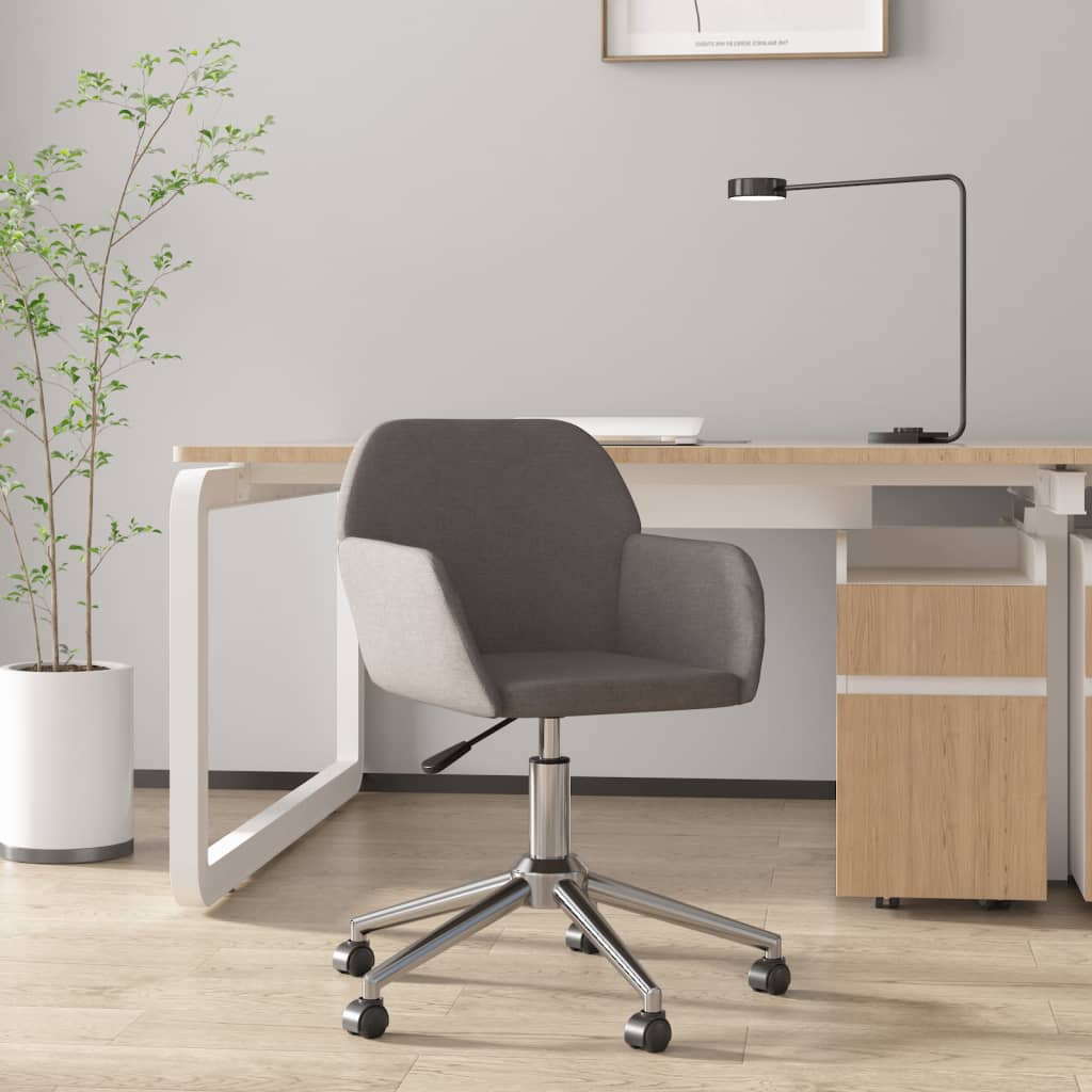 Sedia da Ufficio Girevole Grigio Scuro in Tessuto cod mxl 27341