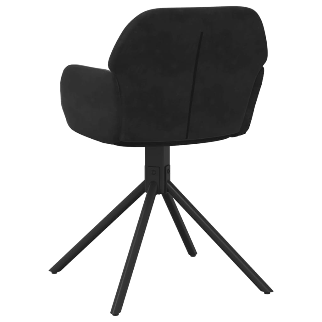Sedie da Pranzo Girevoli 2 pz Nere in Velluto cod mxl 13583