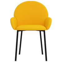 Sedie da Pranzo 2 pz Gialle in Velluto cod mxl 7811