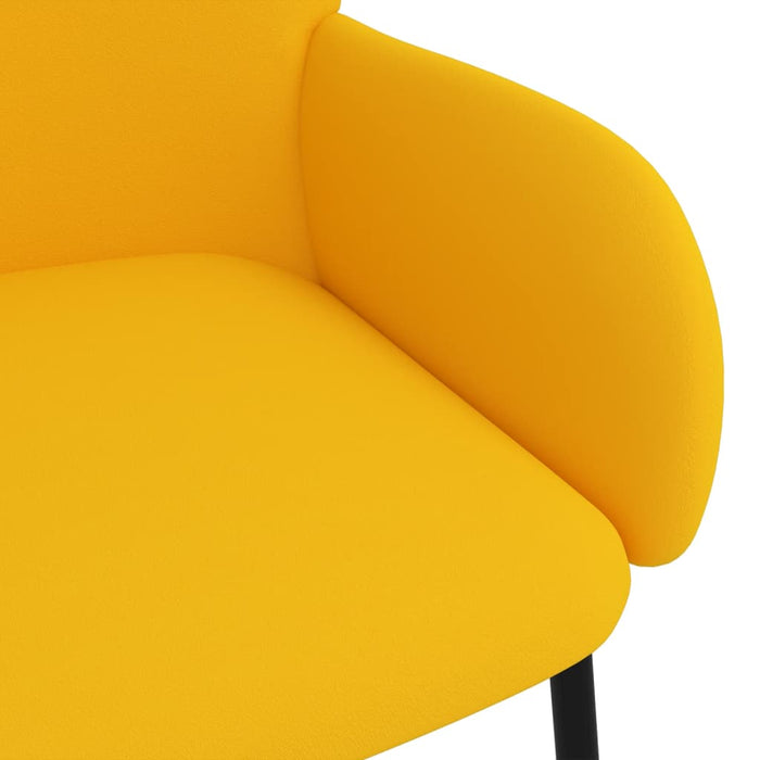 Sedie da Pranzo 2 pz Gialle in Velluto cod mxl 7811