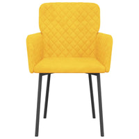 Sedie da Pranzo 2 pz Gialle in Velluto cod mxl 6377