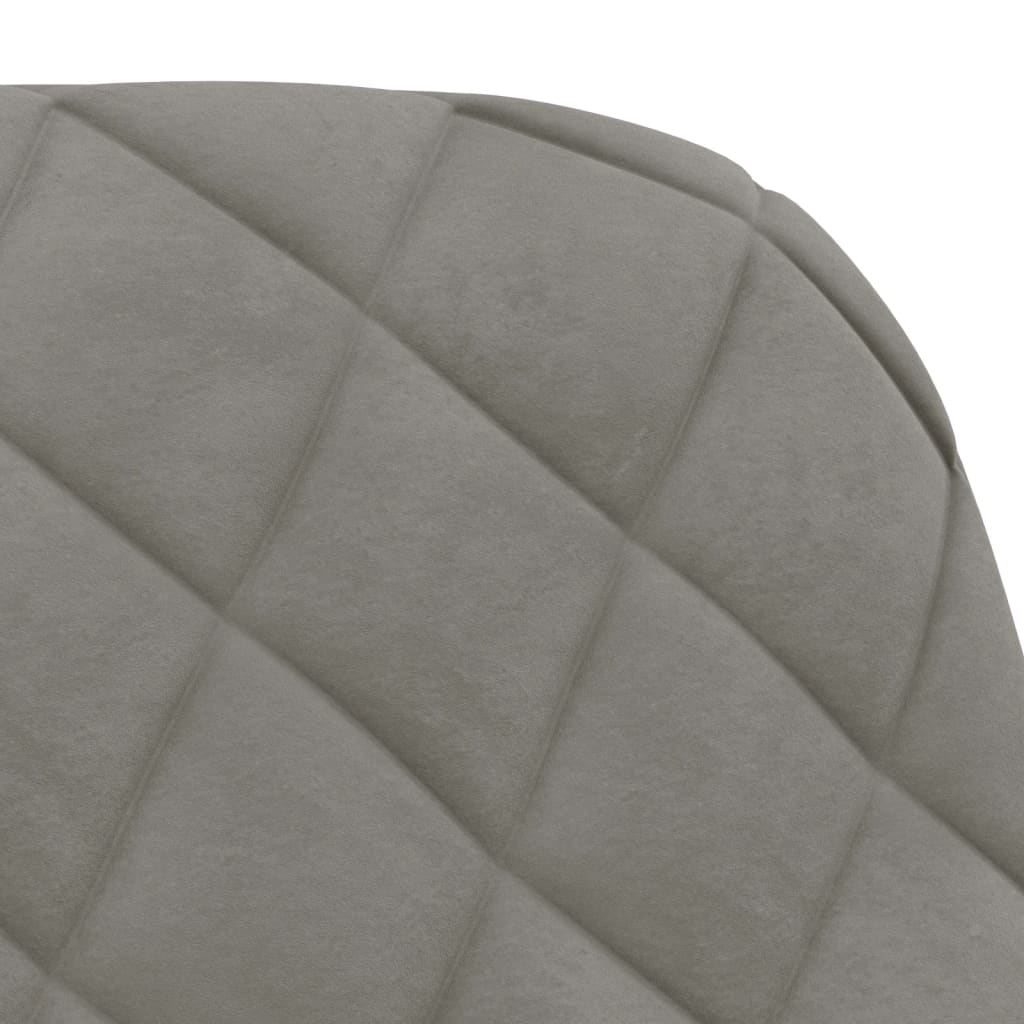 Sedie da Pranzo Girevoli 2 pz Grigio Chiaro in Velluto cod mxl 12265