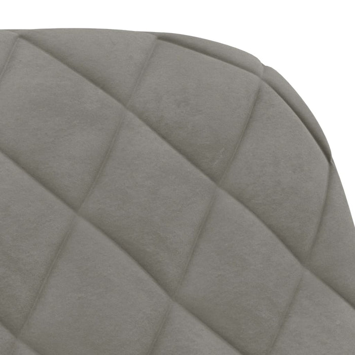 Sedie da Pranzo Girevoli 2 pz Grigio Chiaro in Velluto cod mxl 12265