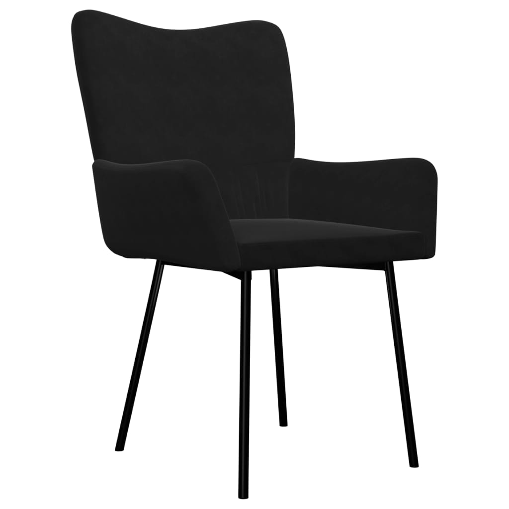 Sedie da Pranzo 2 pz Nere in Velluto cod mxl 21071
