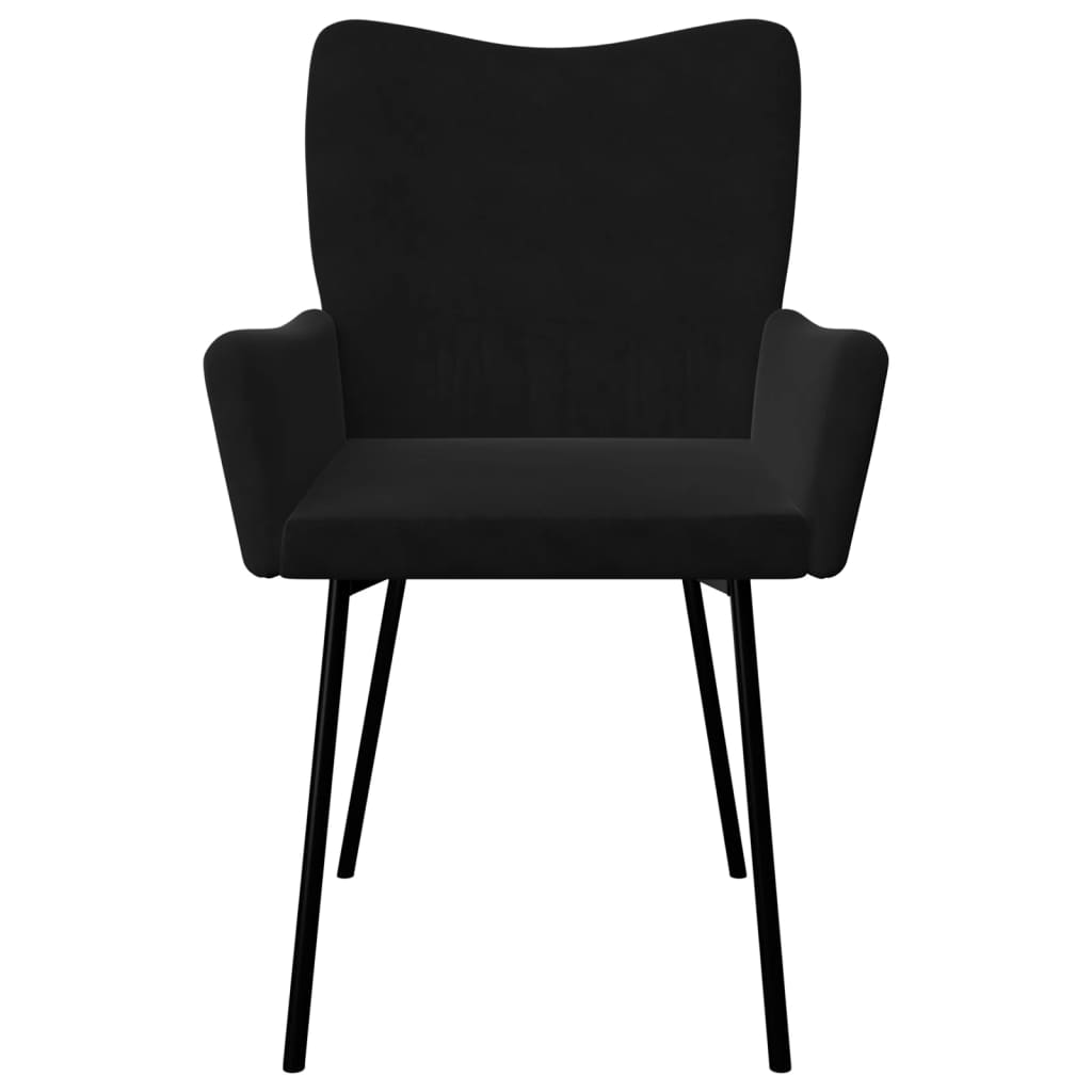 Sedie da Pranzo 2 pz Nere in Velluto cod mxl 21071