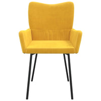 Sedie da Pranzo 2 pz Gialle in Velluto cod mxl 16036
