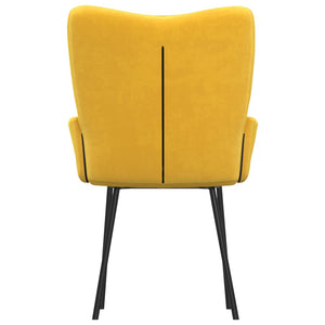 Sedie da Pranzo 2 pz Gialle in Velluto cod mxl 16036