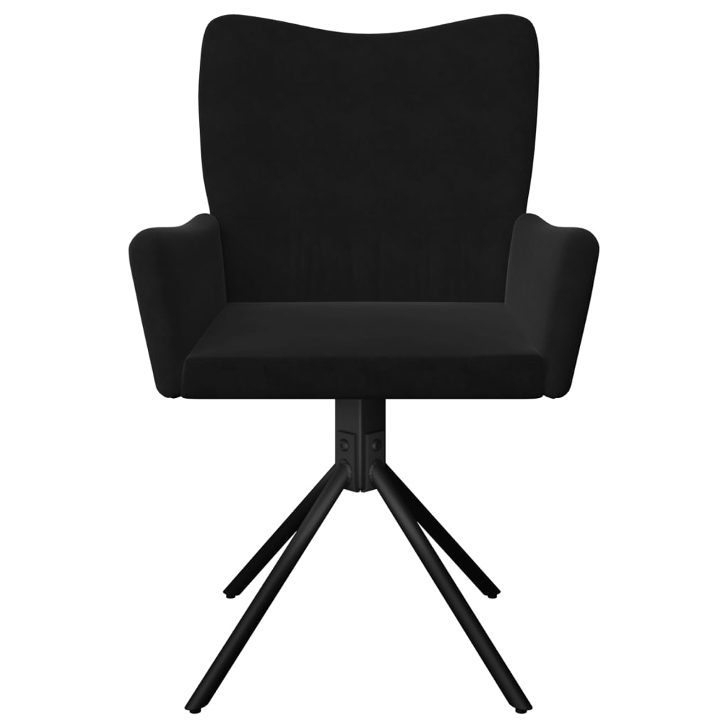 Sedie da Pranzo Girevoli 2 pz Nere in Velluto cod mxl 8030
