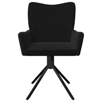 Sedie da Pranzo Girevoli 2 pz Nere in Velluto cod mxl 8030