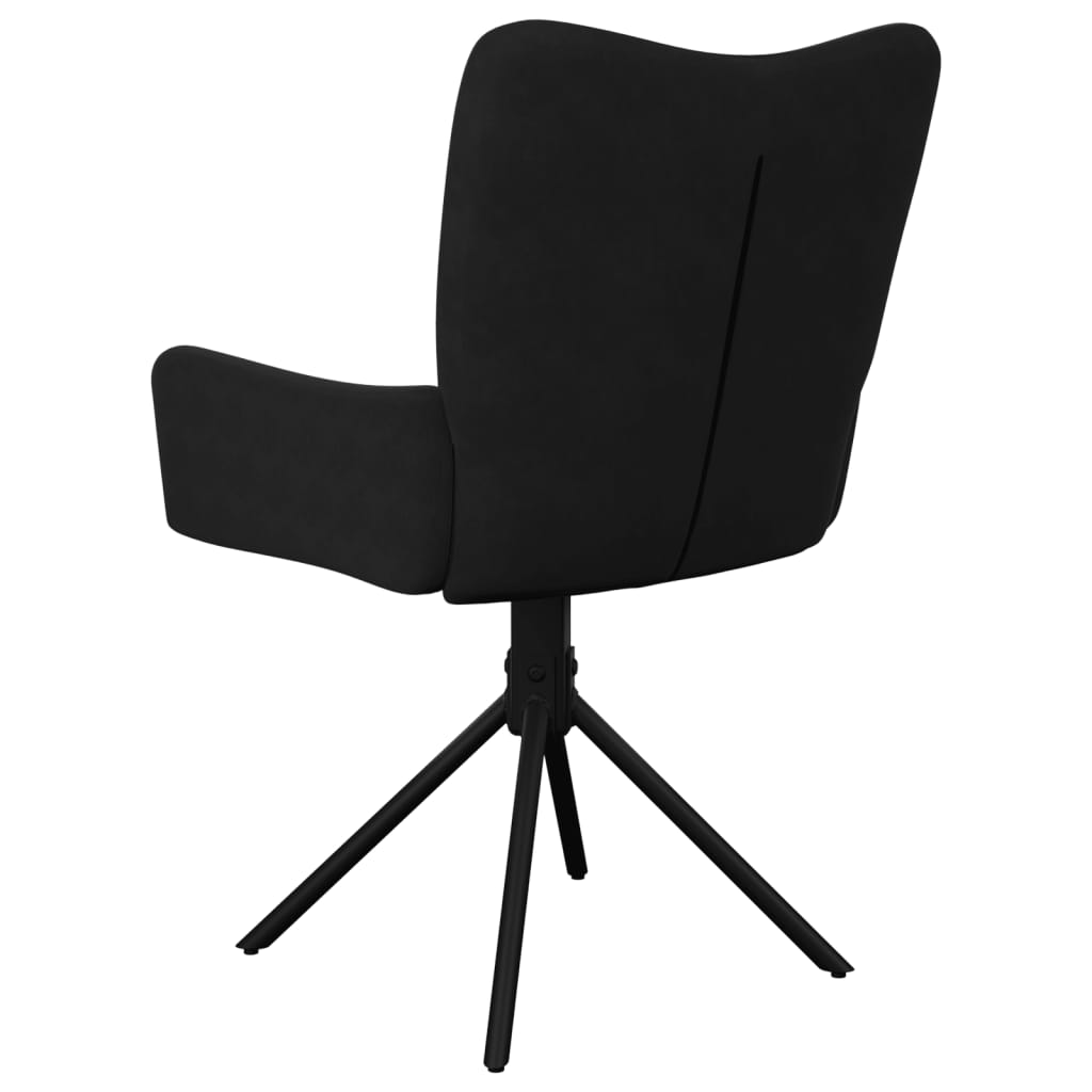 Sedie da Pranzo Girevoli 2 pz Nere in Velluto cod mxl 8030