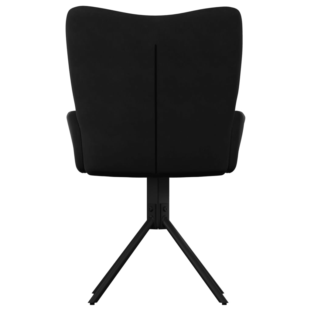Sedie da Pranzo Girevoli 2 pz Nere in Velluto cod mxl 8030